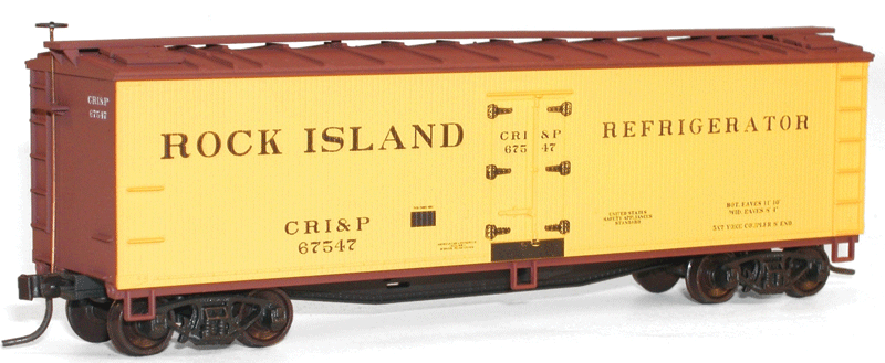 Accurail 4844 HO Scale 40' Wood Reefer Kit Rock Island - NOS