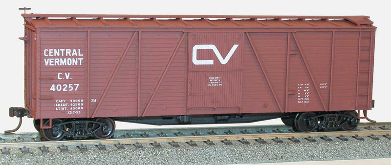 Accurail 70111 HO Scale 40' Single Sheath Boxcar Kit Central Vermont CV 40257 - NOS