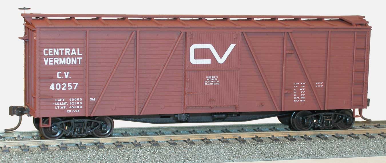 Accurail 70111 HO Scale 40' Single Sheath Boxcar Kit Central Vermont CV 40257 - NOS