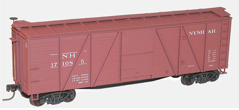  Accurail 7019 HO Scale 40' 6 Panel Wood Boxcar Kit New Haven NH 171085 - NOS
