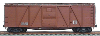 Accurail 7198 HO Scale 40' Outside Braced Boxcar Kit Mineral Red Undecorated Data Only - NOS