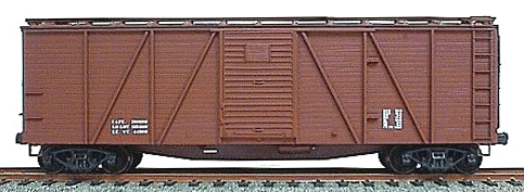 Accurail 7198 HO Scale 40' Outside Braced Boxcar Kit Mineral Red Undecorated Data Only - NOS