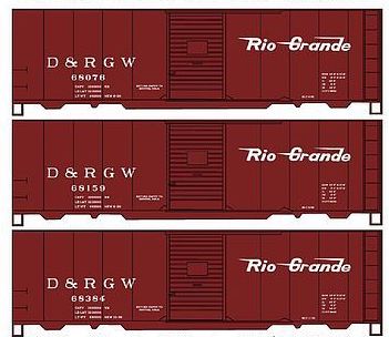 Accurail 8044 HO Scale 40' AAR DD Boxcar Kit 3 Pack Rio Grande D&RGW - NOS