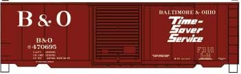 Accurail 81303 HO Scale 40' Steel Boxcar Baltimore and Ohio Time Saver B&O 470695 Kit