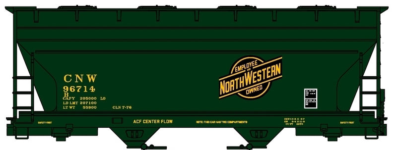 Accurail 81321 HO ACF 2-Bay Covered Hopper Chicago NorthWestern CNW Kit (Single Car)