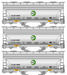 Accurail 8155 HO Scale ACF Aluminum Covered Hopper Kit Cargill CLSX 3 Pack