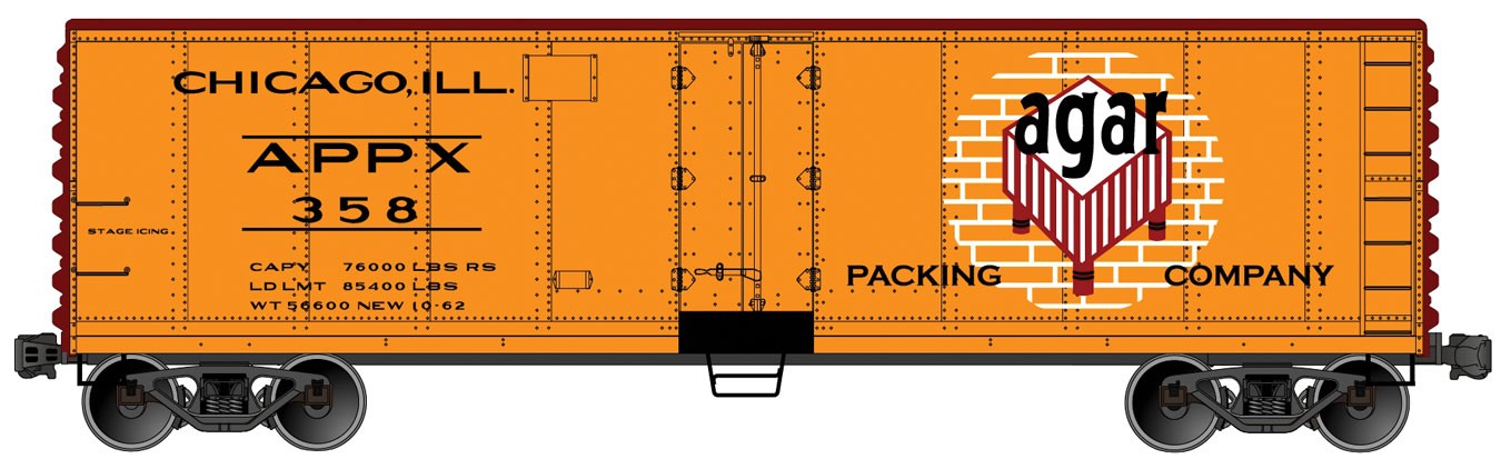 Accurail 8326 HO 40' Steel Reefer Agar APPX 358 Kit