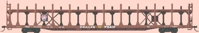 Prr Auto Rack Accurail 9204 HO Scale 89' Bi-Level Open Auto Rack Kit PRR TTBX 961450 ...