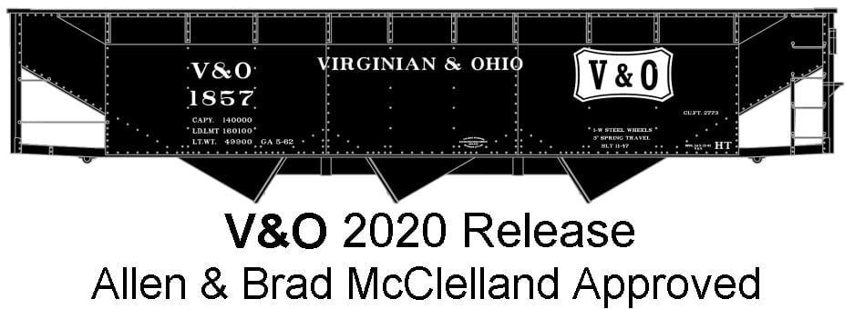 Accurail HO Scale USRA Tripple Hopper Viginian & Ohio V&O 1857 Kit