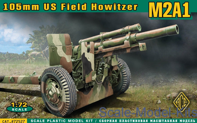 Ace Plastic Models 1/72 M2A1 105mm US Field Howitzer Gun