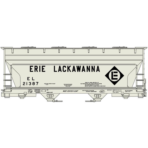 Accurail 2204 HO ACF 2-Bay Covered Hopper Eire Lackawanna EL 21387 Kit