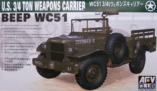 AFV Club AF35S15 1/35 US Beep WC51 3/4 Ton Jeep Model Kit