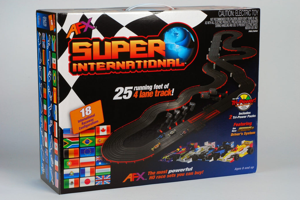 AFX Racing 21018 Super International HO Scale MG+ 25' Slot Car Set