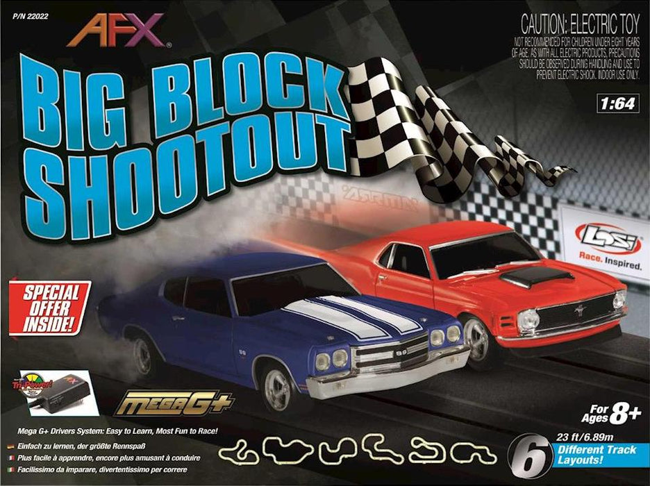 AFX Racing 22022 Big Block Shootout '23 Slot Car Set