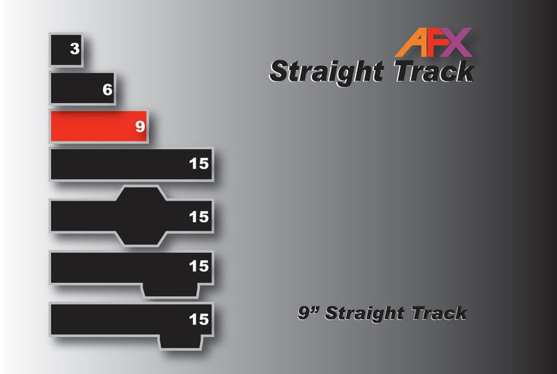 AFX Racing 70601 Slot Car Track 9" Straight 1 Pair