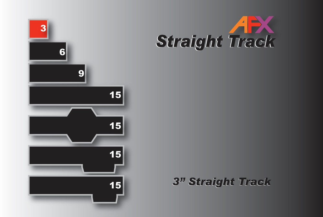 AFX Racing 70607 Slot Car Track 3" Straight 1 Pair