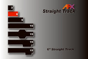 AFX Racing 70608 Slot Car Track 6" Straight Pair