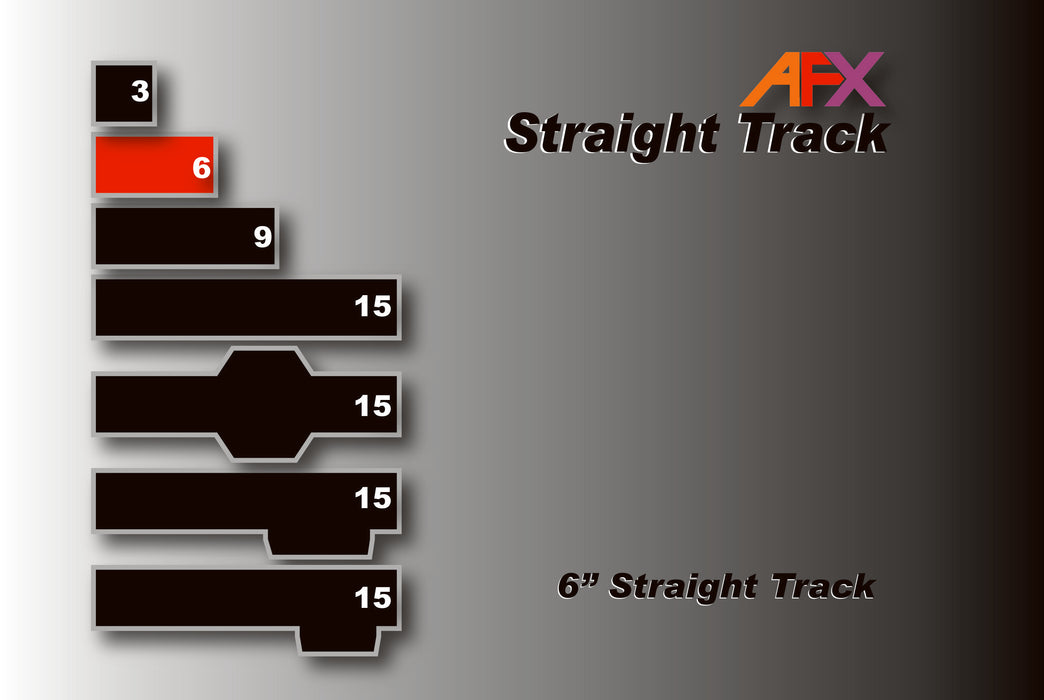 AFX Racing 70608 Slot Car Track 6" Straight Pair