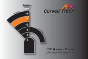 AFX Racing 70613 Slot Car Track Curve 15" R 1/8 Pair