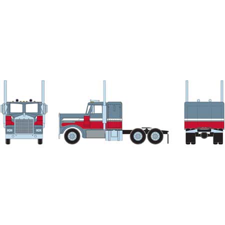 Athearn 41063 HO Scale Kenworth Tractor Metallic Blue & Red