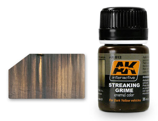 AK Interactive 12 Streaking Grime Enamel Paint 35ml Bottle