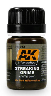 AK Interactive 12 Streaking Grime Enamel Paint 35ml Bottle