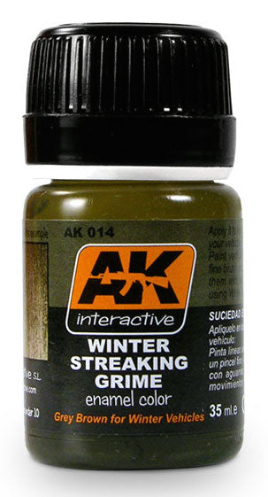 AK Interactive 14 Winter Streaking Grime Enamel Paint 35ml Bottle