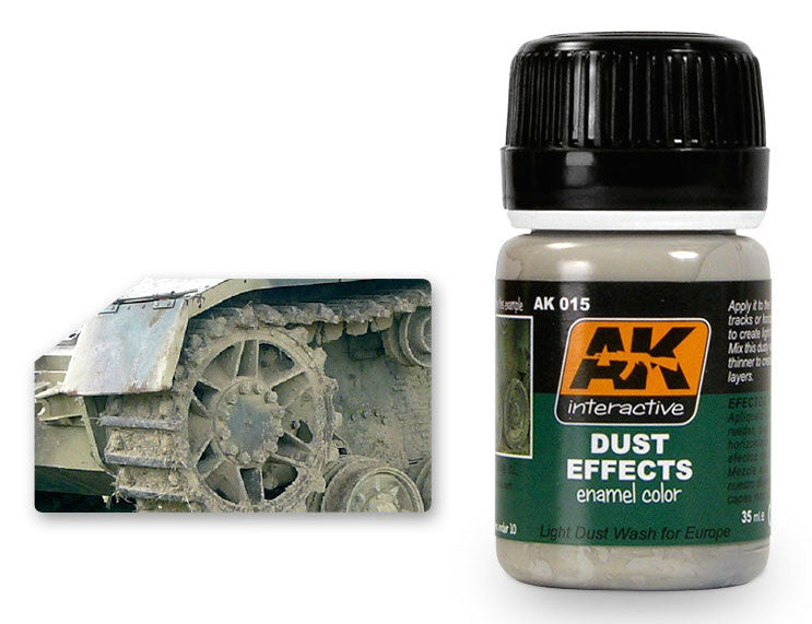AK Interactive 15 Dust Effects Enamel Paint 35ml Bottle