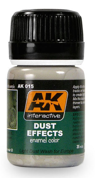 AK Interactive 15 Dust Effects Enamel Paint 35ml Bottle