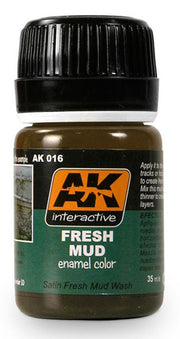 AK Interactive 16 Fresh Mud Enamel Paint 35ml Bottle