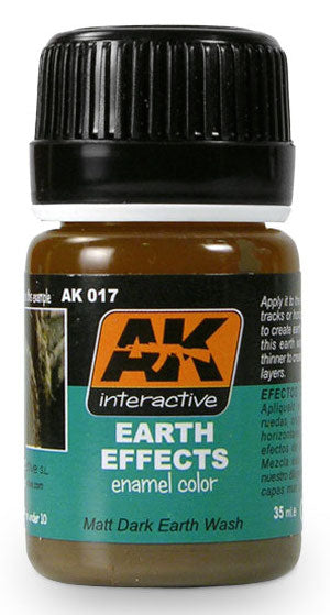 AK Interactive 17 Earth Effects Enamel Paint 35ml Bottle