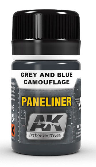 AK Interactive 2072 Air Series: Panel Liner Grey & Blue Camouflage Enamel Paint 35ml Bottle