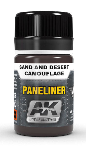 AK Interactive 2073 Air Series: Panel Liner Sand & Desert Camouflage Enamel Paint 35ml Bottle
