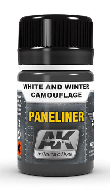 AK Interactive 2074 Air Series: Panel Liner White & Winter Camouflage Enamel Paint 35ml Bottle