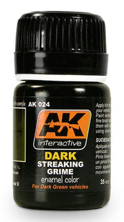 AK Interactive 24 Dark Streaking Grime Enamel Paint 35ml Bottle