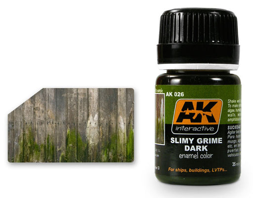 AK Interactive 26 Slimy Grime Dark Enamel Paint 35ml Bottle