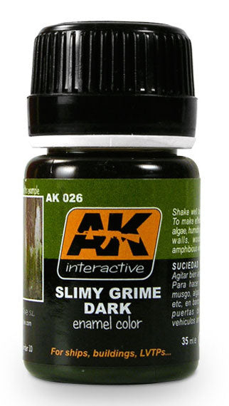 AK Interactive 26 Slimy Grime Dark Enamel Paint 35ml Bottle