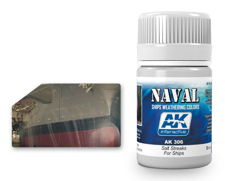 AK Interactive 306 Ships Salt Streaks Enamel Paint 35ml Bottle