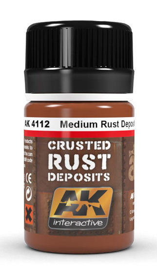 AK Interactive 4112 Medium Rust Crusted Deposits Enamel Paint 35ml Bottle