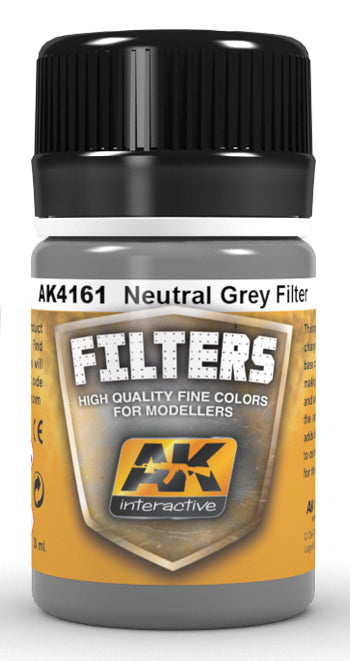AK Interactive 4161 Neutral Grey Filter Enamel Paint 35ml Bottle