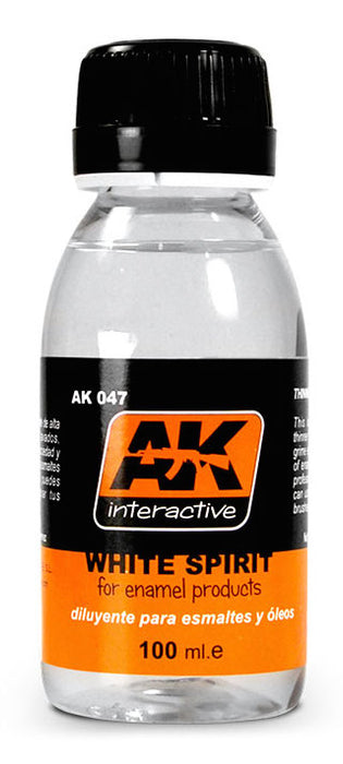 AK Interactive 47 White Spirit Enamel Thinner 100ml Bottle
