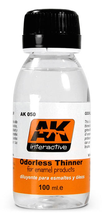 AK Interactive 50 Odorless Enamel Thinner 100ml Bottle