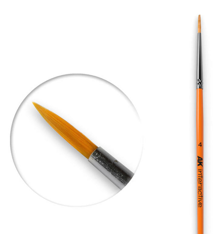 AK Interactive 605 Size 4 Synthetic Round Brush