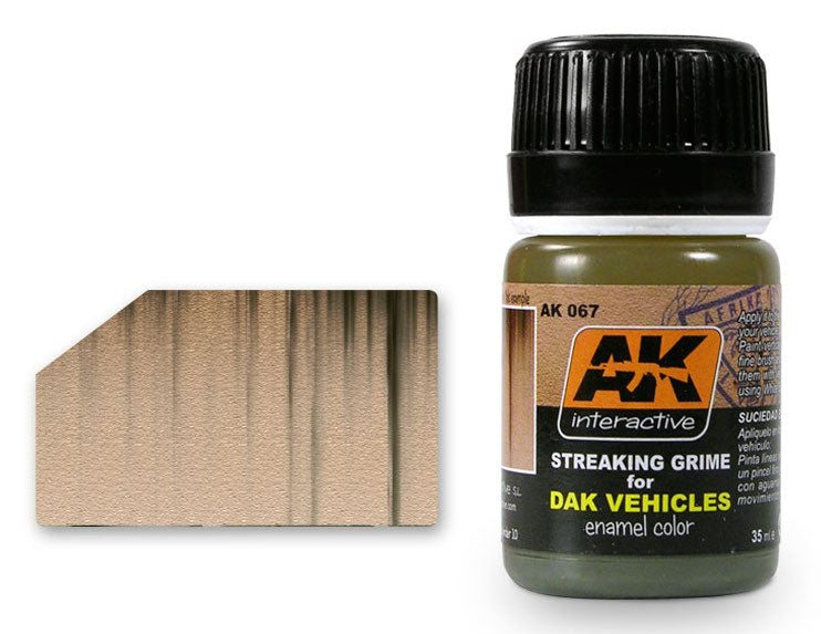 AK Interactive 67 DAK Vehicle Streaking Grime Enamel Paint 35ml Bottle