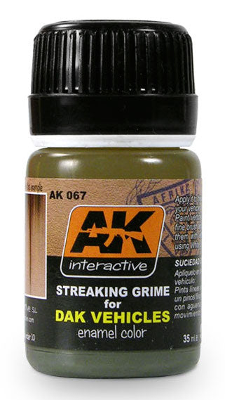 AK Interactive 67 DAK Vehicle Streaking Grime Enamel Paint 35ml Bottle