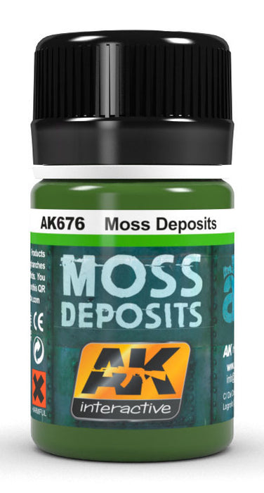 AK Interactive 676 Moss Deposit Enamel Paint 35ml Bottle