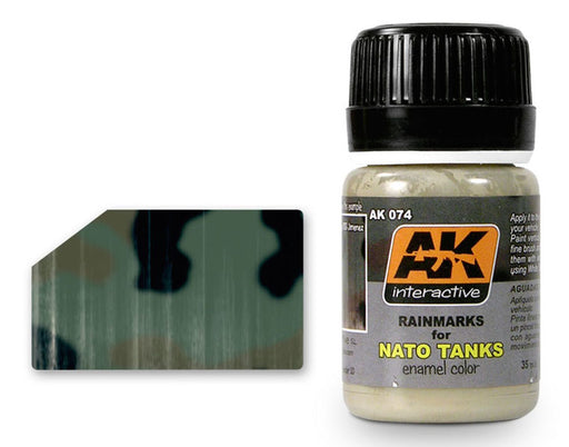 AK Interactive 74 NATO Tank Rainmarks Enamel Paint 35ml Bottle