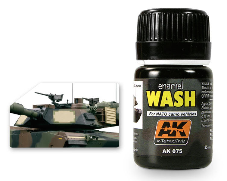 AK Interactive 75 NATO Vehicle Wash Enamel Paint 35ml Bottle