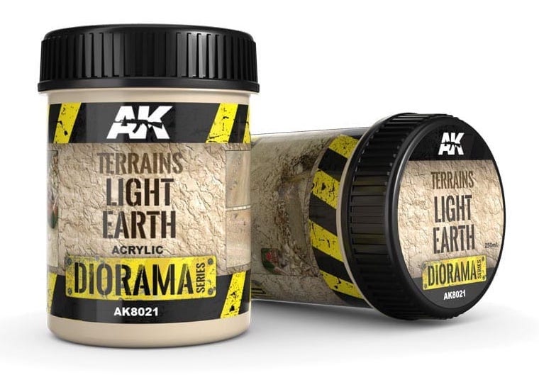 AK Interactive 8021 Diorama Series: Terrains Light Earth Texture Acrylic 250ml Bottle