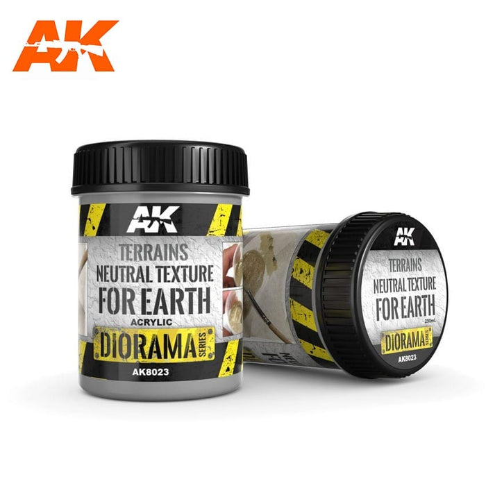 AK Interactive 8023 Diorama Series: Terrains Neutral Texture for Earth Acrylic 250ml Bottle